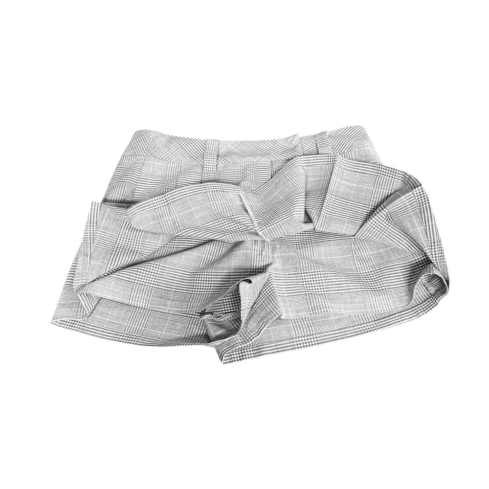 Steve Madden Gray Plaid Pleated Skort - Picture 2 of 4